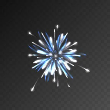 Festive patterned firework bursting sparkling pictogram against transparent mesh Illustrazione stock