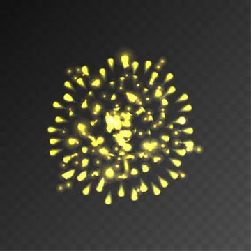 Festive patterned firework bursting sparkling pictogram against transparent mesh Illustrazione stock