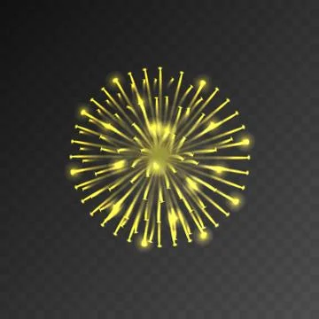 Festive patterned firework bursting sparkling pictogram against transparent mesh Illustrazione stock