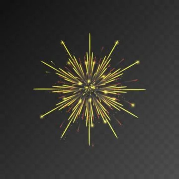 Festive patterned firework bursting sparkling pictogram against transparent mesh Illustrazione stock