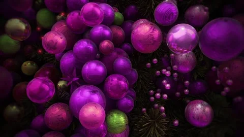 Festive Pink Baubles Video stock 264758994