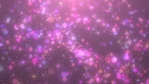 Festive pink motion background. Bokeh lights. Floating glitters. Video stock 115737007