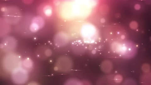 Festive pink motion background. Bokeh lights. Floating glitters. Stock Footage 115737098