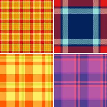 Festive plaid bundle built for product mockups. New Year tartan backgrounds e Stock Illustration