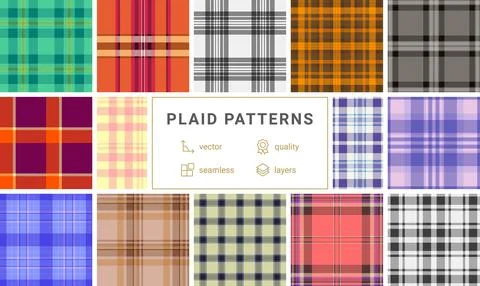 Festive plaid bundle built for product mockups. New Year tartan backgrounds e イラスト素材