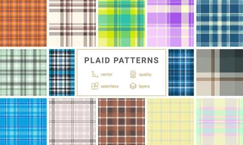 Festive plaid collection optimized for New Year merchandise. The pack support Illustration