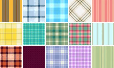 Festive plaid pattern bundle designed for New Year invitations. Tartan backgr Stock Illustration