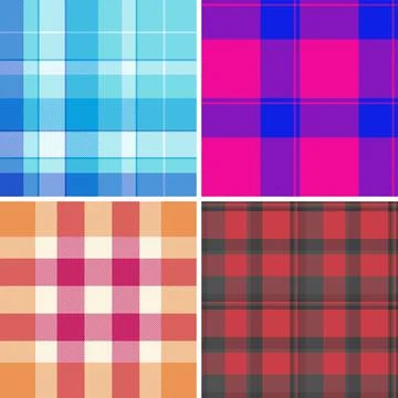 Festive plaid pattern bundle designed for invitations. Tartan backgrounds add Stock Illustration