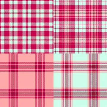 Festive plaid pattern bundle designed for invitations. Tartan backgrounds add Stock Illustration