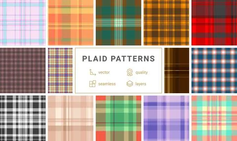 Festive plaid pattern pack tailored for New Year packaging. Coordinated tar.. Stock Illustration