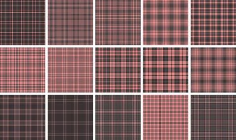 Festive plaid pattern pack tailored for New Year packaging. Coordinated tarta Illustrazione stock