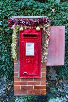 Festive postbox Stock Photos
