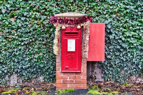 Festive postbox Stock Photos