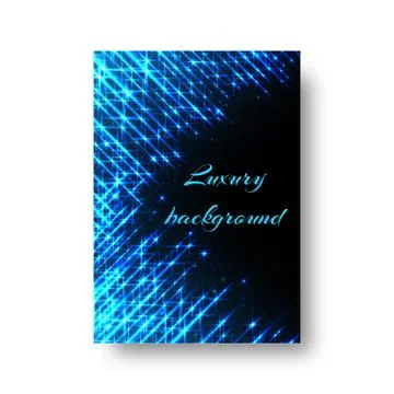Festive postcard with neon light Stock Illustration