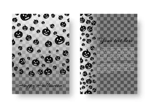 Festive poster with pumpkins for Halloween Stock Illustration