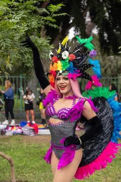 Festive Pride Parade in Lima Stock Photos