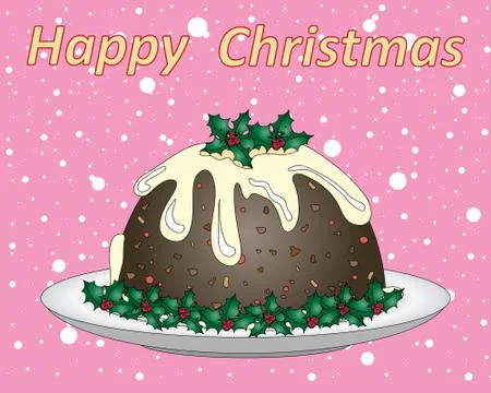 Festive pudding Illustrazione stock