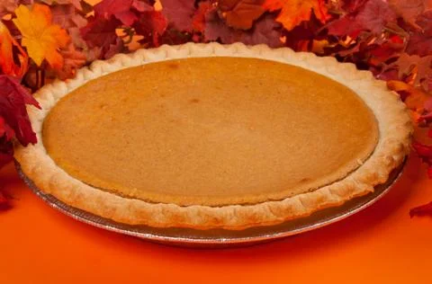 Festive Pumpkin Pie Stock Photos