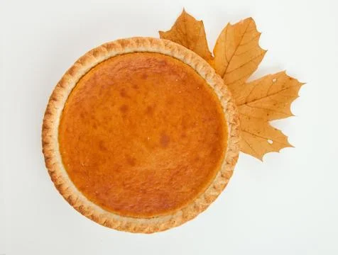 Festive Pumpkin Pie Stock Photos