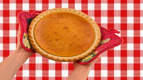 Festive Pumpkin Pie Stock Photos