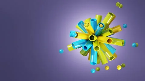 Festive purple background, dynamic and bright,3d render. Stock Footage 247498468