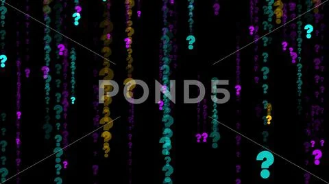 Festive question marks symbol rain tv screen Rain illustration background new Stock Illustration