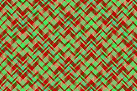 Festive red and green diagonal tartan plaid pattern. This seamless geometri.. イラスト素材