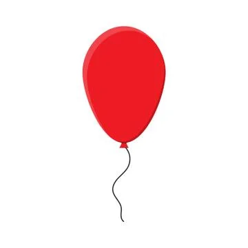 Festive red balloon. Vector illustration Stock Illustration