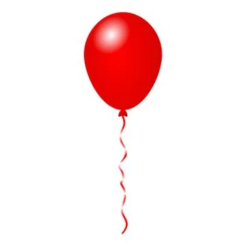 A festive red balloon vector illustration Stock Illustration