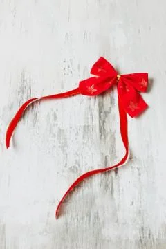 Festive red bow Stock Photos