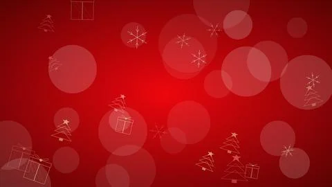 Festive red Christmas background with subtle winter icons Illustrazione stock