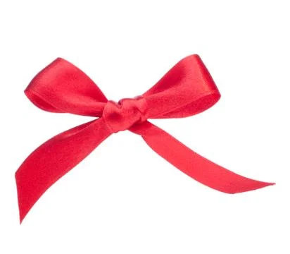 Festive  red gift  bow Stock Photos