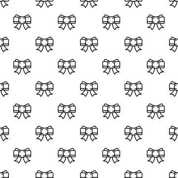 Festive ribbon bow pattern seamless Stock Illustration
