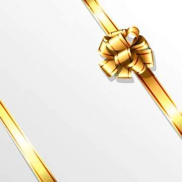 Festive ribbons and bow. Illustrazione stock