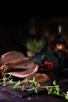 Festive Roast Beef Foto stock