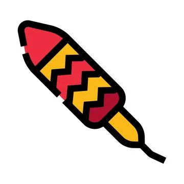 Festive rocket firework for celebration and party events Stock Illustration