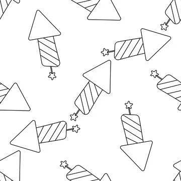 Festive rocket pattern Chinese fireworks holiday gy Stock Illustration