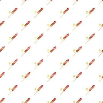 Festive rocket pattern seamless Illustrazione stock