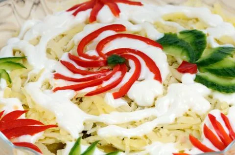 Festive salad Stock Photos