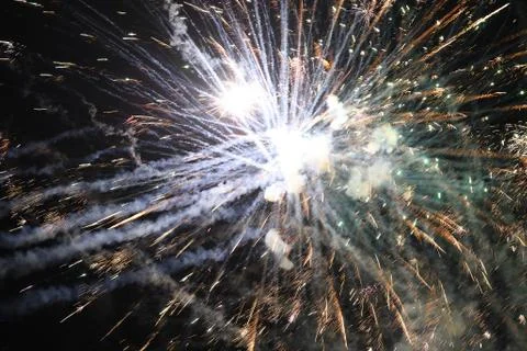 Festive salute from close range Foto stock