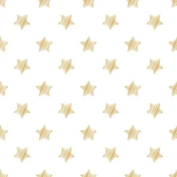 Festive seamless background with gold stars. Holiday background Stock Illustration
