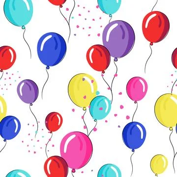 Festive seamless pattern. Birthday wrapping paper. Stock Illustration