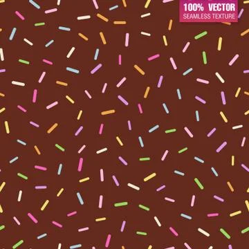 Festive seamless pattern with confectionery sprinkling. Repeated sweet confetti Stock Illustration