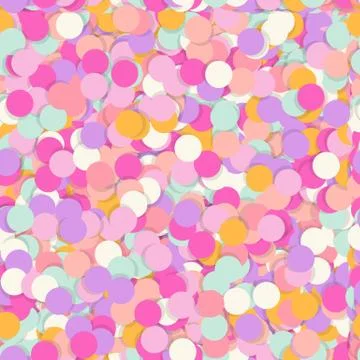 Festive seamless pattern with confectionery sprinkling. Random mess repeated Stock Illustration