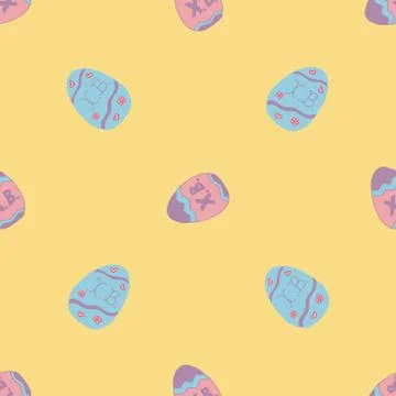 Festive seamless pattern egg. Stock Illustration