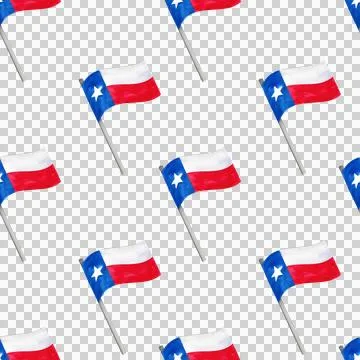 Festive seamless pattern with Texas flag. Watercolor hand-drawn illustration Illustrazione stock
