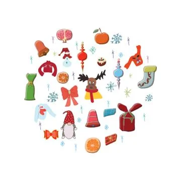 Festive Season elements illustration. Stock Illustration