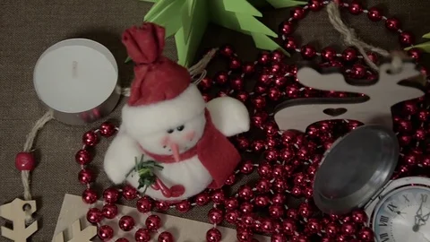 Festive set of objects for a warm evening with family and friends 動画素材 69897940