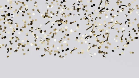 Festive shiny golden particles raining down with copy space below 스톡 동영상 340971031