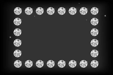 Festive silver sparkle background. Glitter border, rectangle spotted frame. Illustrazione stock